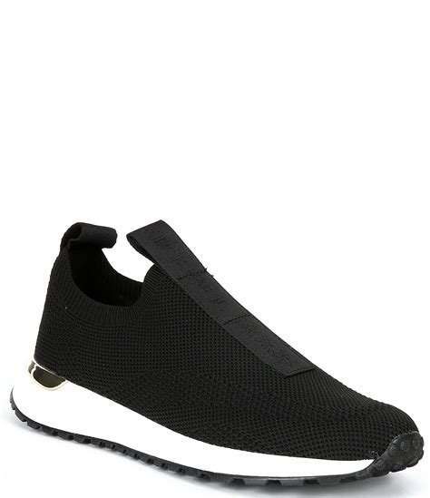 michael michael kors upton textured slip-on sneakers|Michael Kors heeled sneakers.